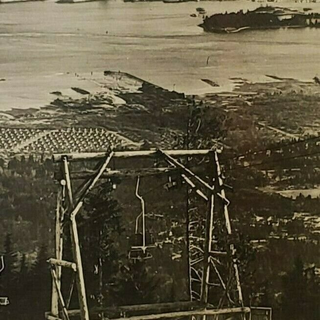 Raufußhuhn Mountain Stuhl Lift Sesselbahn Skyride Vancouver BC Kanada RPPC