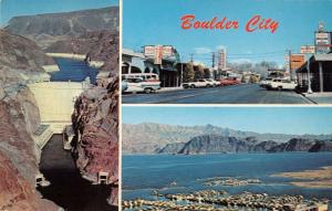 Boulder City Nevada business district Hoover Dam scenic views vintage pc Y15572 