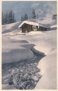 Switzerland Winterlandschaft im Bilbach bei Adelboden