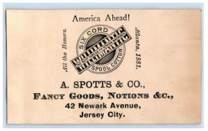 1881 Atlanta Expo. Willimantic Spool Cotton Jumbo Elephant A. Spotts & Co. P81