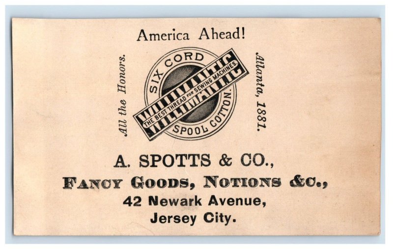 1881 Atlanta Expo. Willimantic Spool Cotton Jumbo Elephant A. Spotts & Co. P81