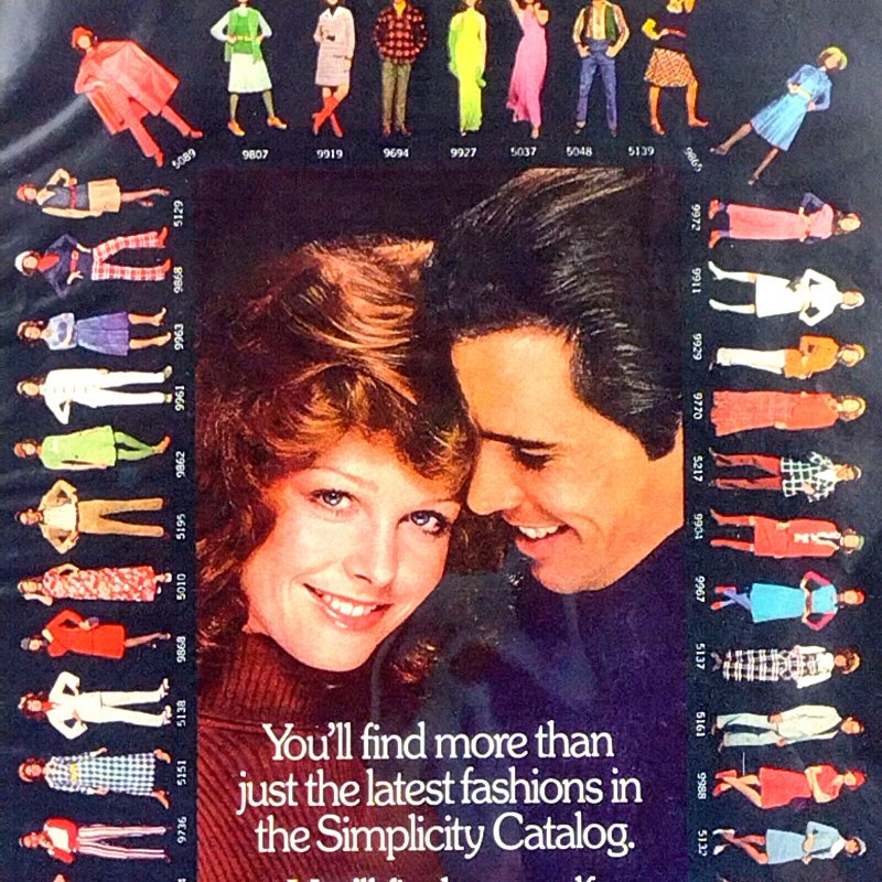 1972 Vtg Print Ad For Simplicity Sewing Patterns Catalogue You'll Find Yourself