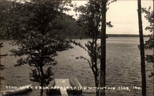 Appalachian Mountain Club Echo Lake Acadia - Manset Cancel RPPC Postcard