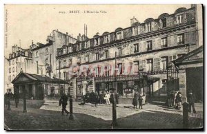 Old Postcard Brest Hotel De Ville