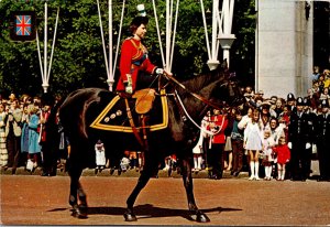 England London Hew Majesty Queen Elizabeth II On Horseback