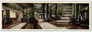 c1910's View Of Lobby Hotel Ansley Atlanta Georgia GA Fold Out Panorama Postcard