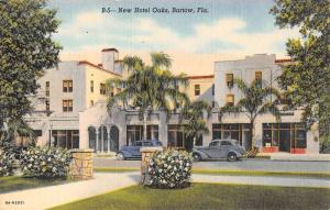 Bartow Florida New Hotel Oaks Street View Antique Postcard K70546