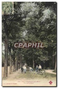Old Postcard Games & # 39enfants undergrowth