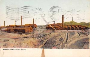 Anaconda Montana scenic birds eye view Washoe Smelter antique pc Z28377