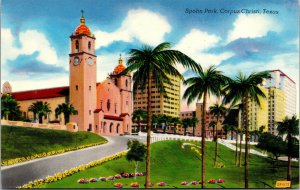 Vtg 1950s Spohn Park Corpus Christi Texas TX Unused Chrome Postcard