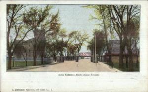 Rock Island IL Arsenal Main Entrance c1905 UDB Postcard