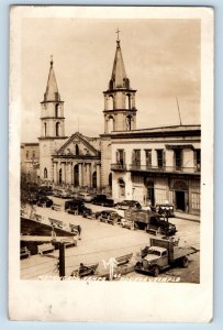 Matamoros Tamaulipas Mexico Postcard Customs and Temple 1949 RPPC Photo