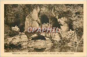 Postcard Old Versailles Park Cave Baths of Apollo