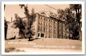 K45/ Fayette Missouri RPPC Postcard c40-50s Central College Payne Hall 196