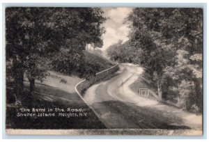 c1910 Bend Road Scenic View Shelter Island Heights New York NY Vintage Postcard 