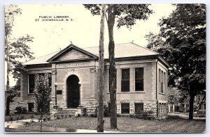 1916 Public Library Saint Johnsville New York NY Historic Site Posted Postcard