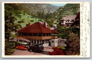 Iron Springs Train Station Depot At Pikes Peak Railway CO C1907 UDB Postcard U11