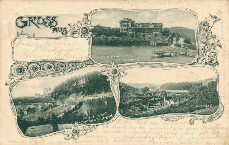 Germany Gruss Aus Remscheider Talsperre Vintage Postcard 04.03