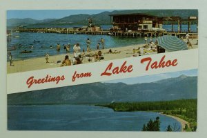 Greetings from Lake Tahoe, Nevada Vintage Postcard P96 