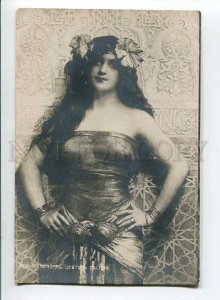 3060747 East BELLY DANCER w/ Flower by COMERRE vintage PC