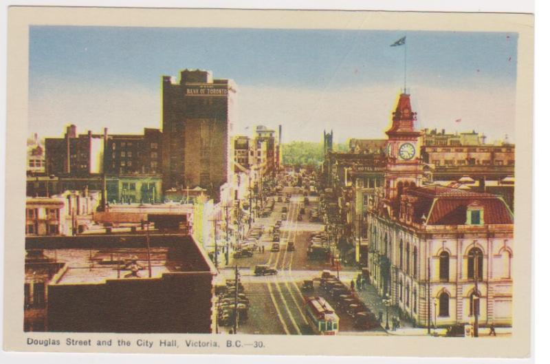 DOUGLAS STREET AND CITY HALL, VICTORIA, BC