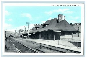 P & R Station Train Railroad Schuylkill Haven Pennsylvania PA Unposted Postcard 