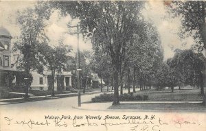 Syracuse New York 1906 Postal Nogal Park de Waverly Avenue 