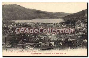 Old Postcard Gerardmer Panorama Of The City And The Lake
