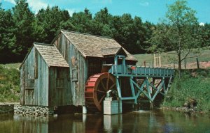 Vintage Postcard Old Mill and Water Wheel Guildhall Vermont VT