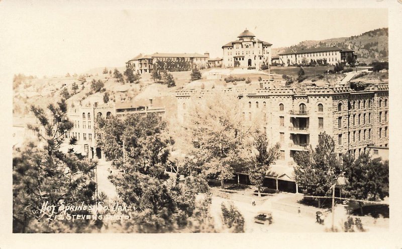 Hot Springs SD, Stevens Studio In The Black Hills, Real Photo Postcard