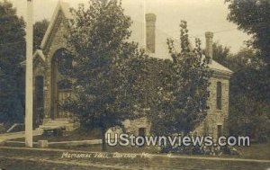 Real Photo, Memorial hall in Oakland, Maine