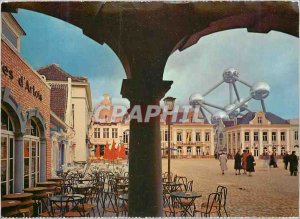 Postcard Modern Brussels World Fair Belgium joyful corner of Place