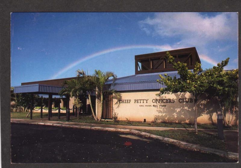 HI Chief Petty Officer's Club Pearl Harbor Hawaii Postcard Navy Naval Station PC