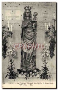 Old Postcard Pornic Virgin In the Tabernacle I & # 39Eglise De Sainte Marie