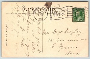 1911  Lynn Massachusetts   Kings Beach   Postcard