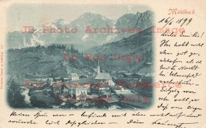 Austria, Muhlbach, City Scene, Aerial View, 1899 PM