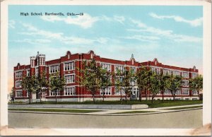 High School Bartlesville OK Postcard PC491