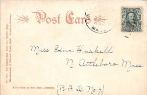 BROCKTON MA HIGH SCHOOL UDB POSTCARD c1907