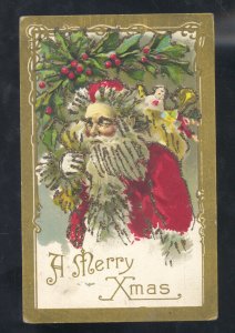 VICTORIAN ERA SANTA CLAUS RED ROBE CHRISTMAS VINTAGE POSTCARD LARGE SANTA XMAS