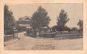 Johnson City Tennessee Westover Manor Vintage Postcard AA72021