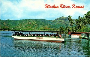 Wailua River Kauai Hawaii Smith's Boat Vintage Postcard Standard View Card