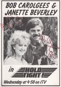 Bob Carolgees Hold Tight Alton Towers TV Quiz Show MULTI Hand Signed Photo