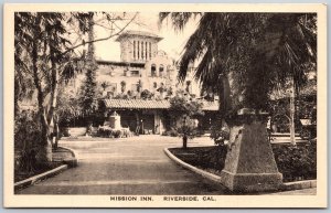 Vtg Riverside California CA Glenwood Mission Inn 1910s Albertype Postcard