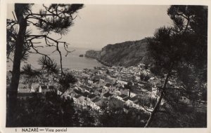 Portugal Nazare partial view panorama 1956 photo postcard