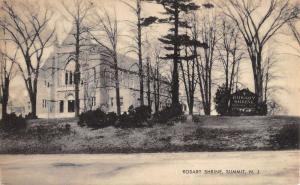 Summit New Jersey Rosary Shrine Street View Antique Postcard K10179 