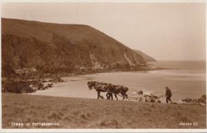 Elderly Farmer with Farming Cart at Puttsborough Devon Antique Postcard