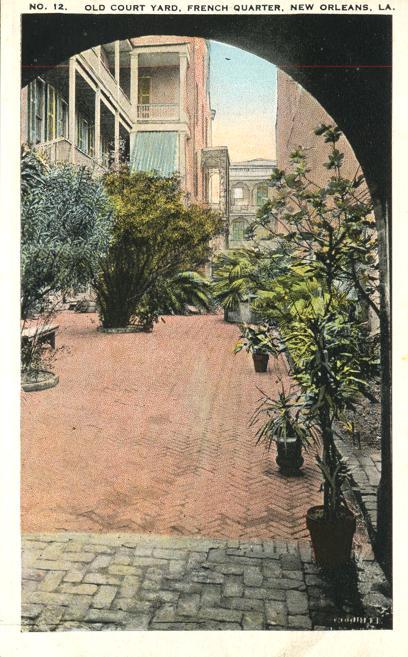 Old Court Yard in the French Quarter - New Orleans LA, Louisiana - WB