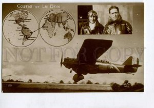 415333 FRANCE Costes et Le Brix pilots plane Vintage photo postcard