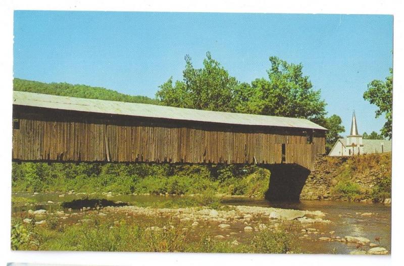 Covered Bridge Postcard Forksville Pennsylvania Sullivan Co 