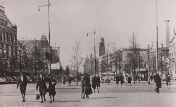 Rotterdam Calandplein Dutch Uniform Pub Vendor Stall Real Photo Holland Postcard